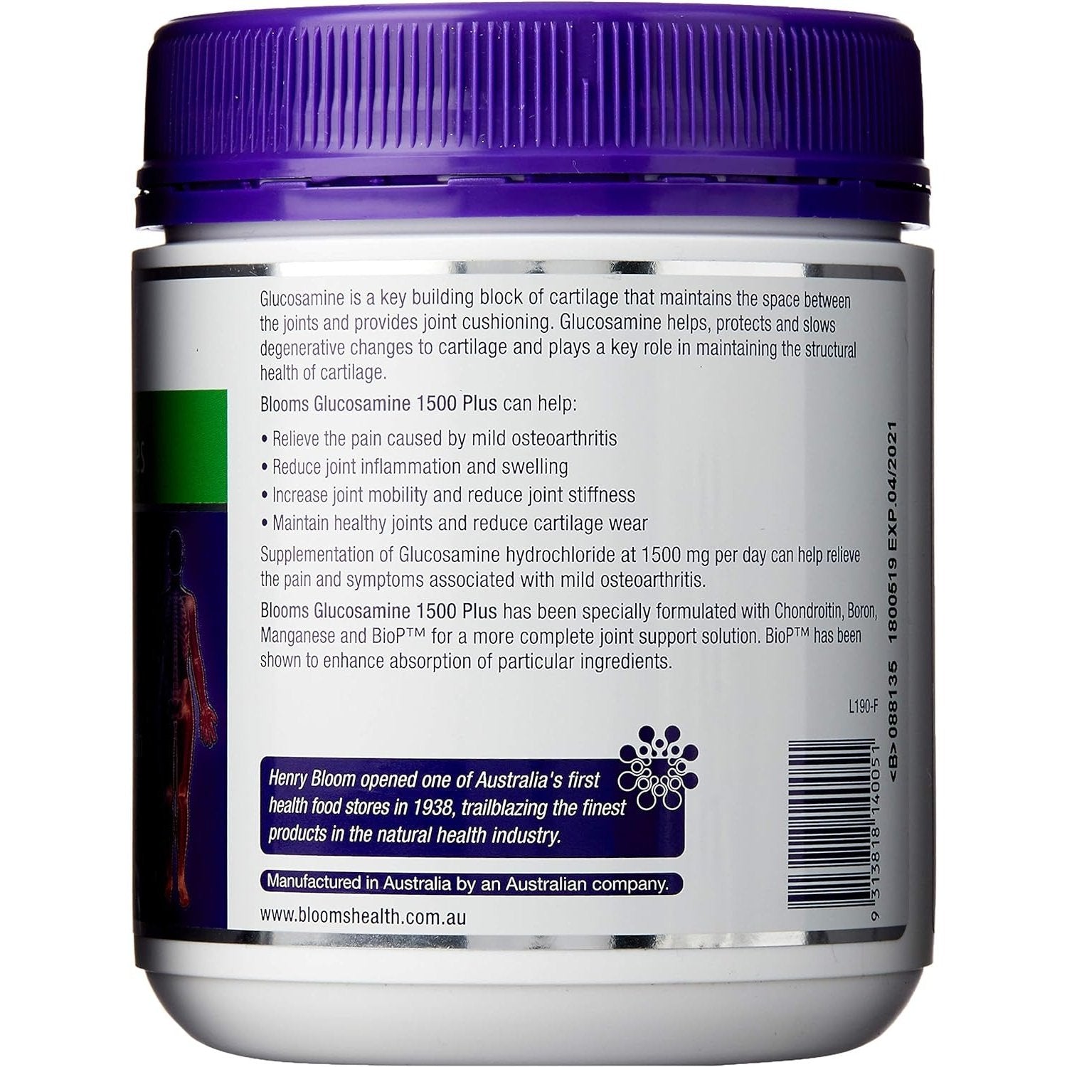 Henry Blooms Glucosamine 1500 Plus 180t - Cutprice Online