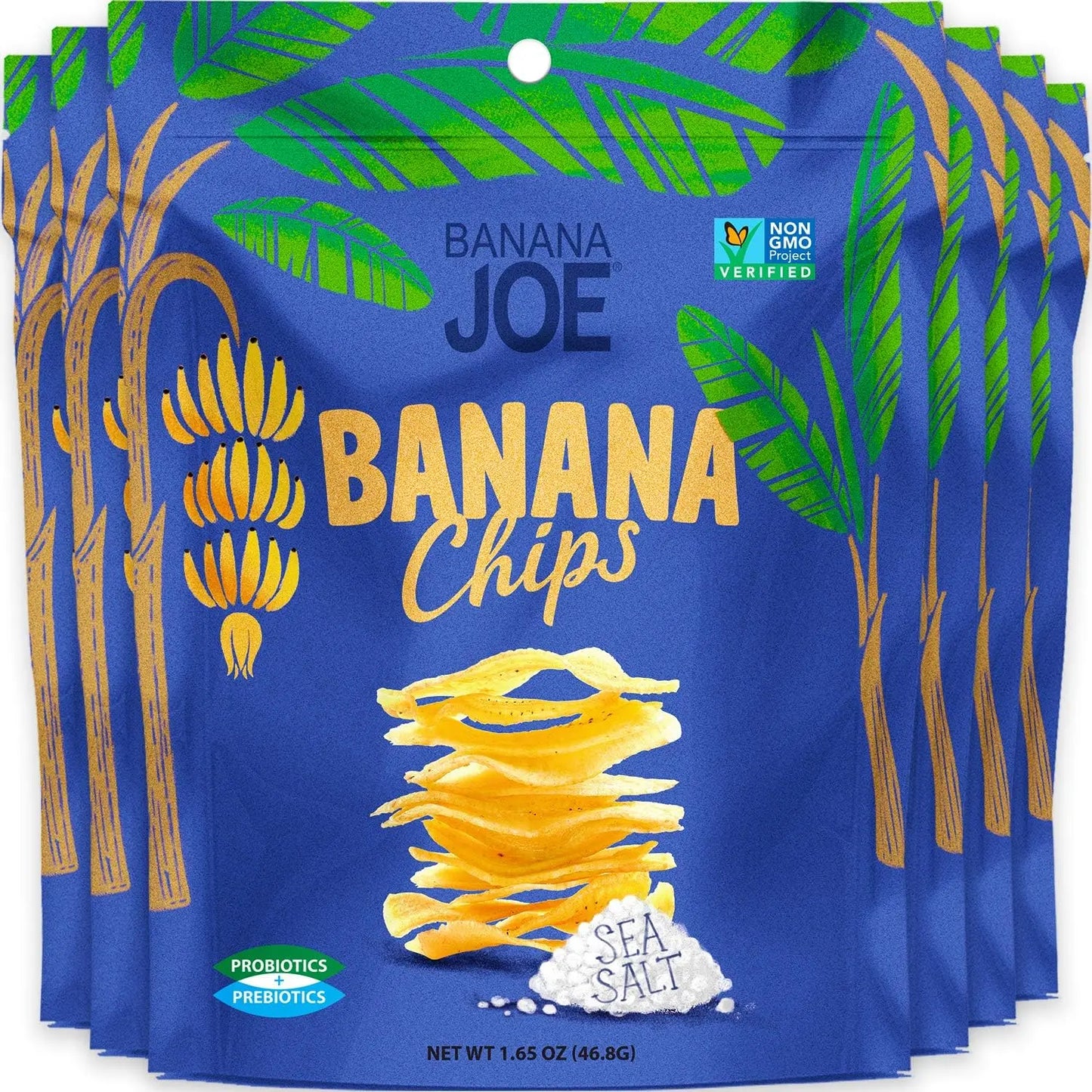 Banana Joe Banana Chips Sea Salt 46.8g 6 Pack BANANA JOE