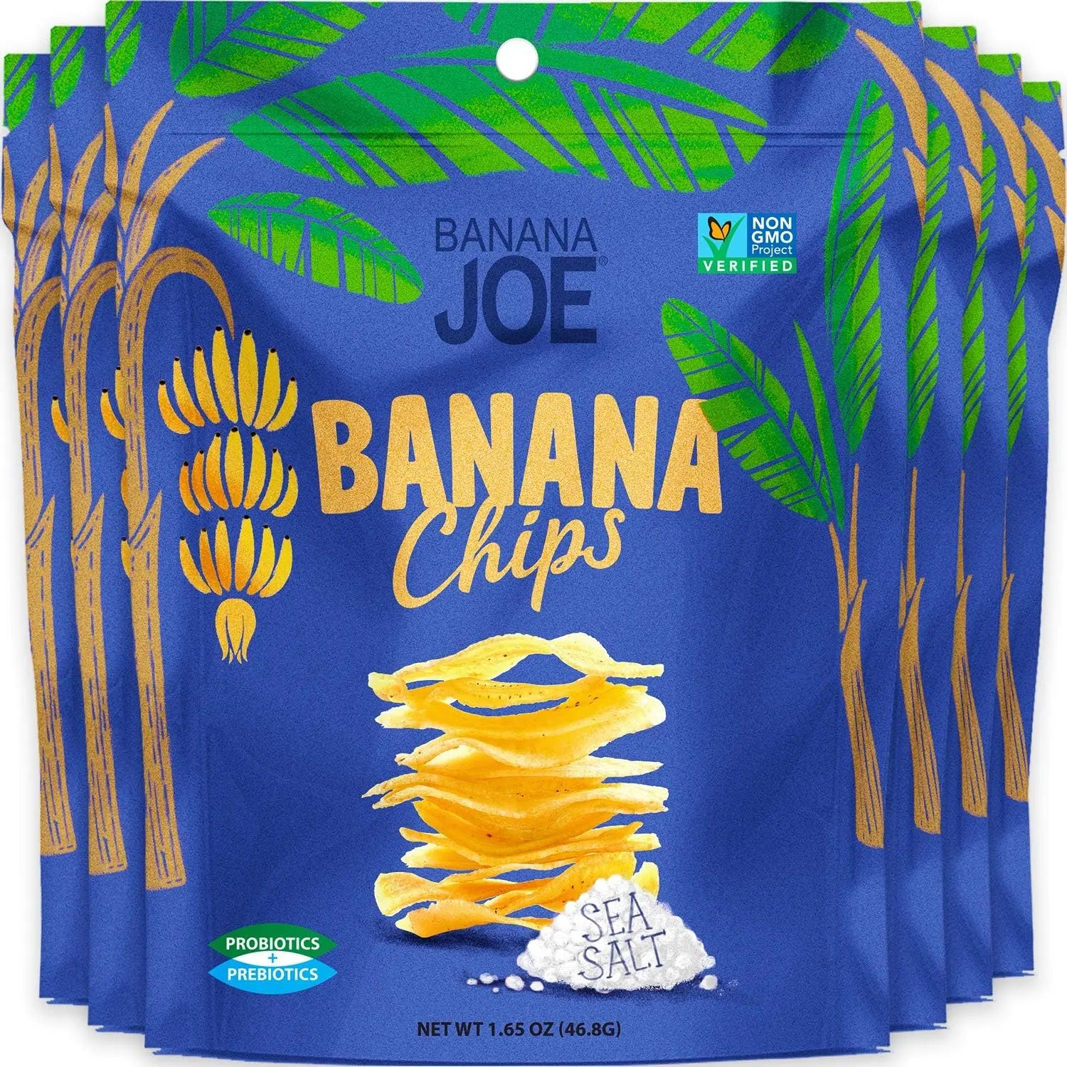 Banana Joe Banana Chips Sea Salt 46.8g 6 Pack BANANA JOE
