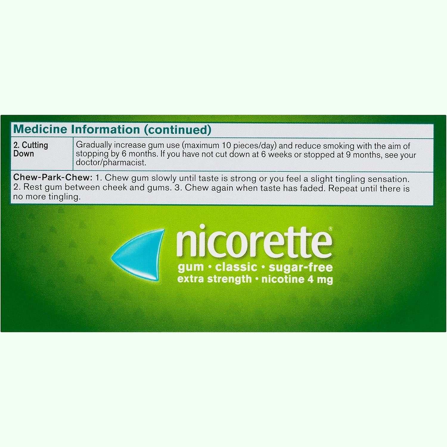 Nicorette Gum 4mg Classic 75 Pieces