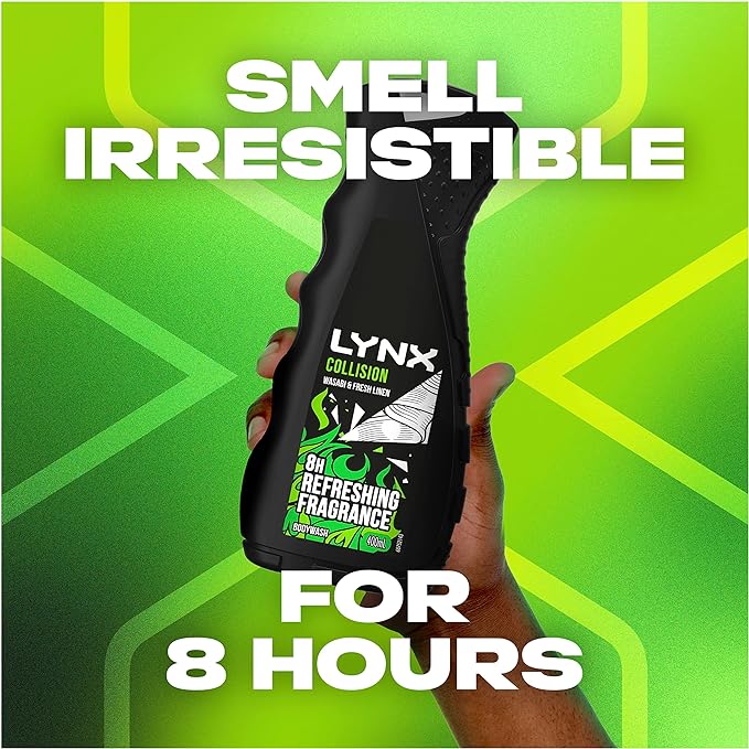 Lynx Wasabi & Fresh Linen Body Wash 400ml