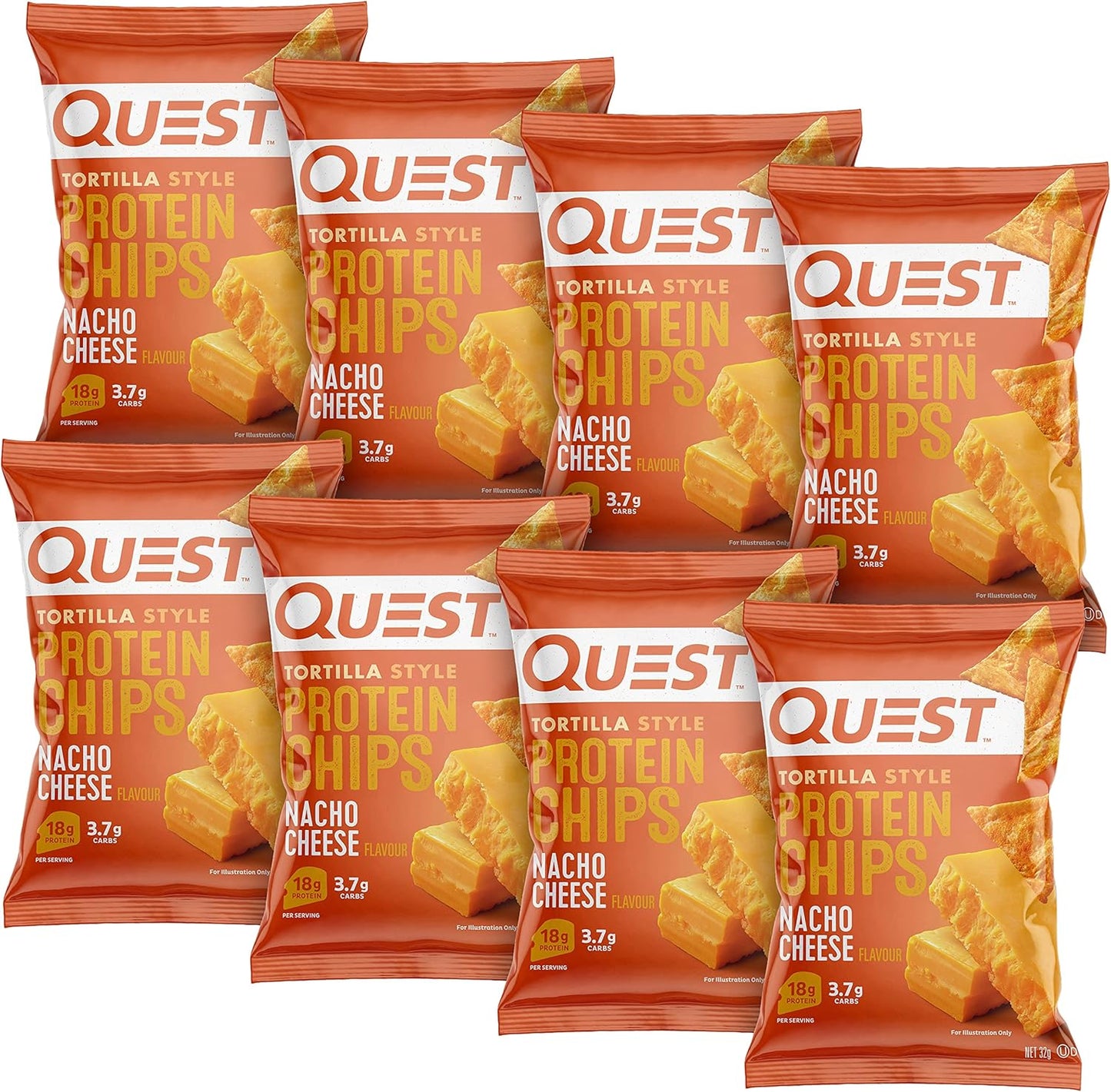 Quest Tortilla Nacho Cheese 32g x 8 packets