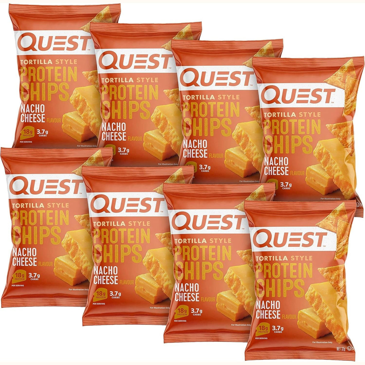 Quest Tortilla Nacho Cheese 32g x 8 packets