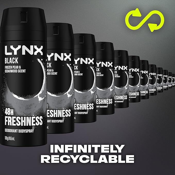Lynx Men Body Spray Black 165ml - Cutprice Online