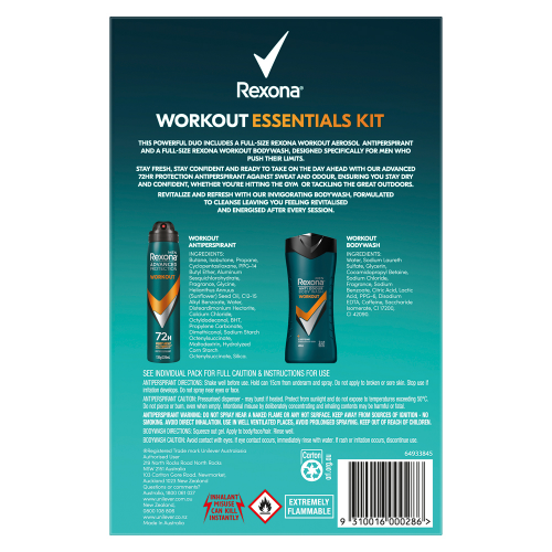 Rexona Workout Essentials Kit 2 Piece Set