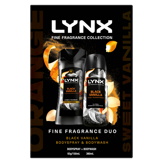 Lynx Fine Fragrance Collection Black Vanilla 3 Piece Set