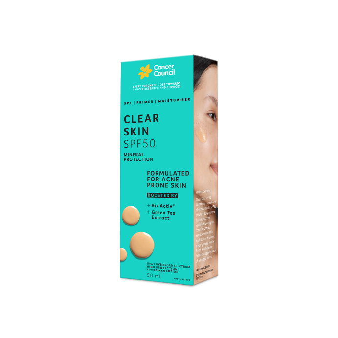 Cancer Council Clear Skin Spf50+ 50ml