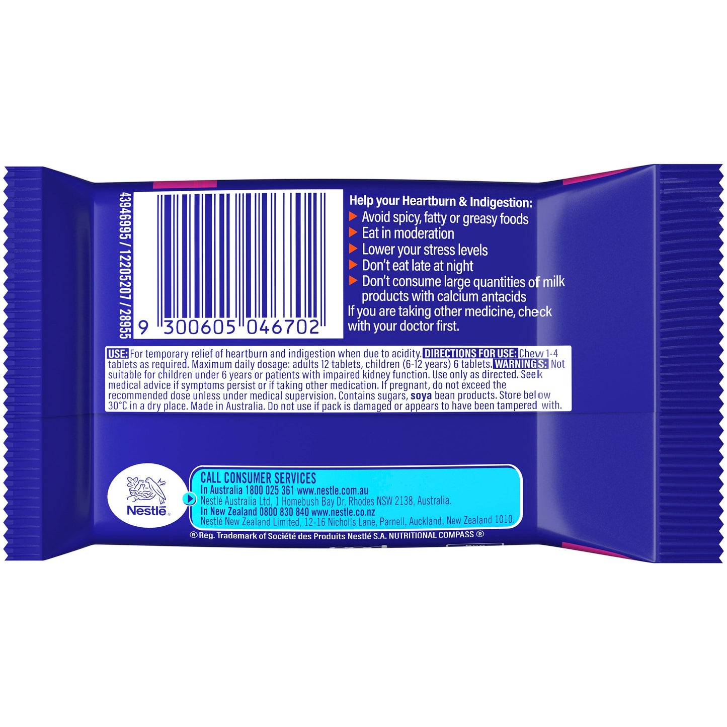 QUICK-EZE CHEWY SUGAR FOREST BERRY MP 24TAB 120g - Cutprice Online
