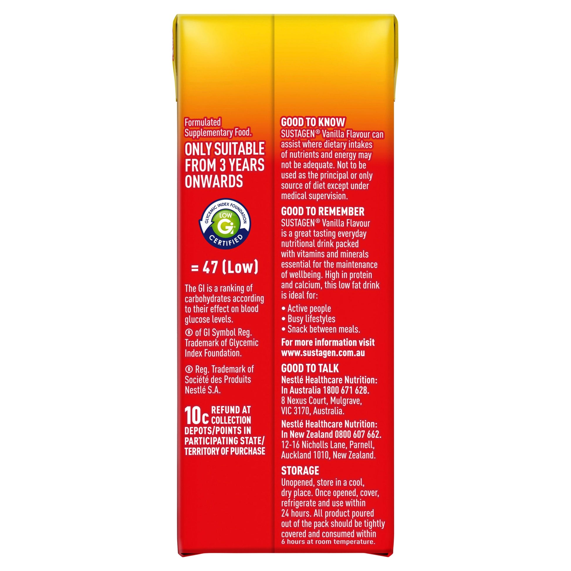 Sustagen Ready To Drink Smooth Vanilla 250ml - Cutprice Online