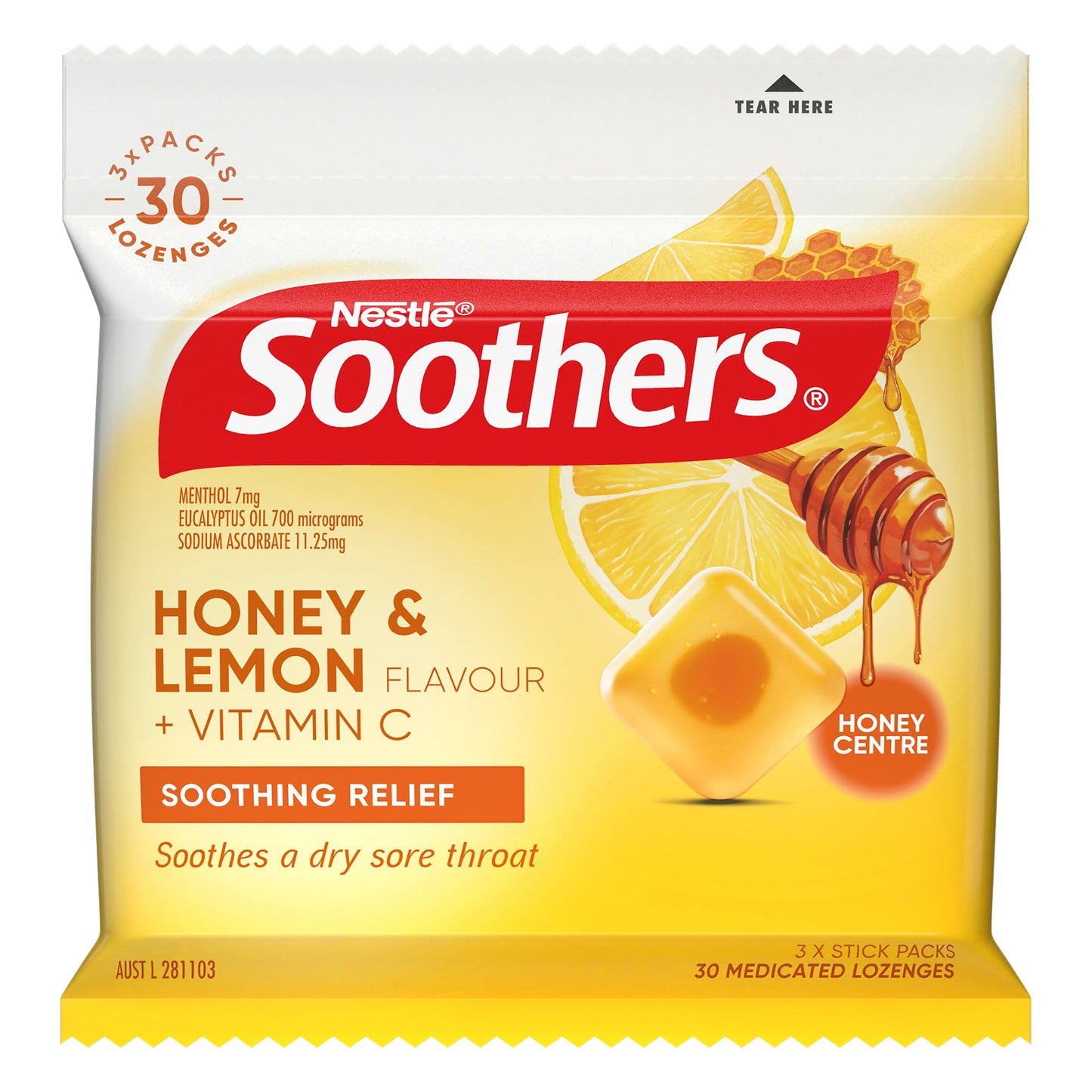 Soothers Honey & Lemon 3x10 Lozenge Multipack - Cutprice Online