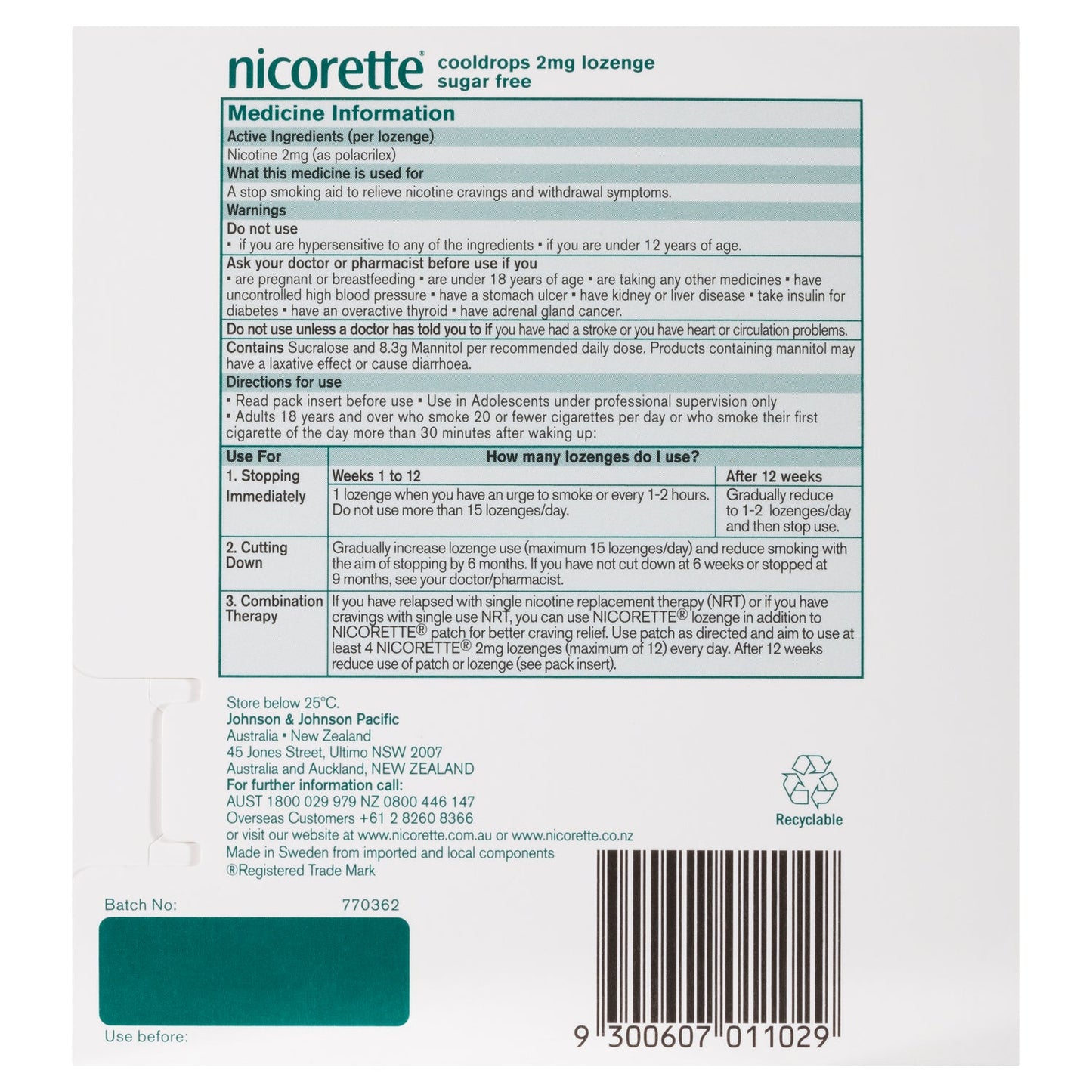 Nicorette Cooldrops 2mg  80 Lozenges - Cutprice Online