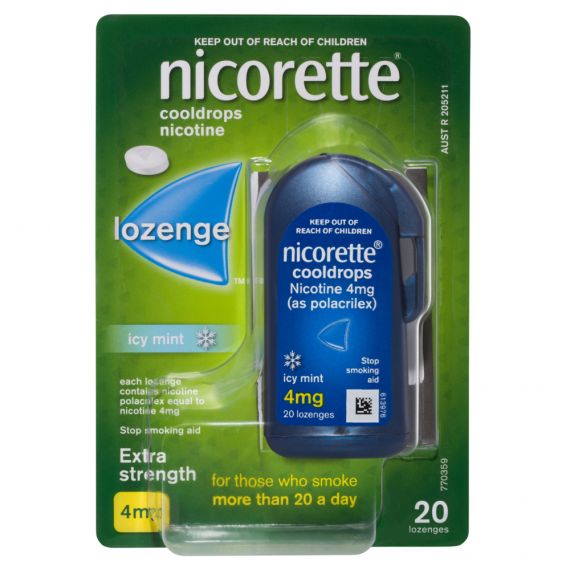 Nicorette Cooldrops 4mg  20 Lozenges - Cutprice Online