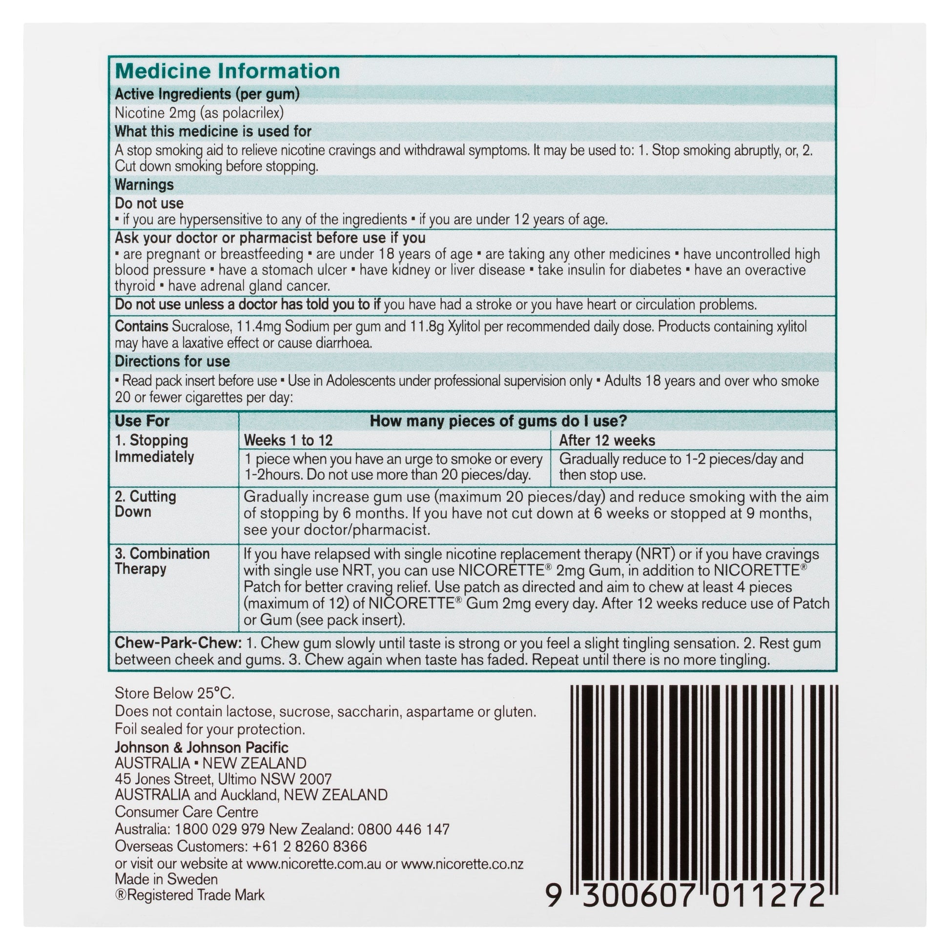 NICORETTE GUM 2MG ICY MINT 150PK - Cutprice Online
