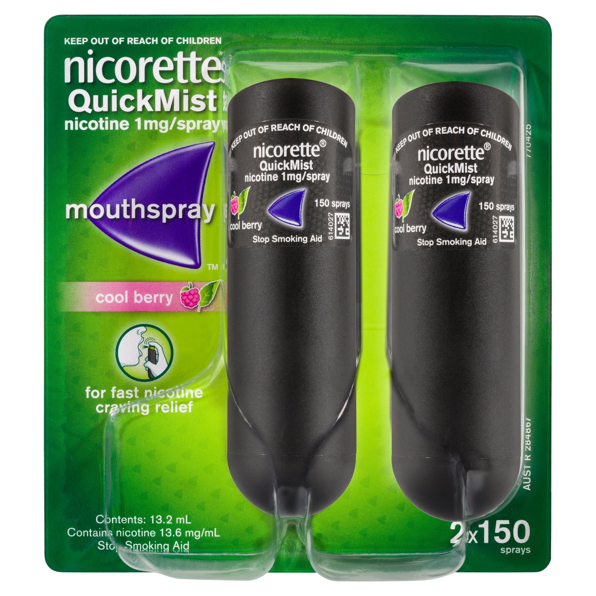 NICORETTE QUICKMIST BERRY SPRAY DUO 13.2ML - Cutprice Online