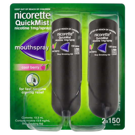 NICORETTE QUICKMIST BERRY SPRAY DUO 13.2ML - Cutprice Online
