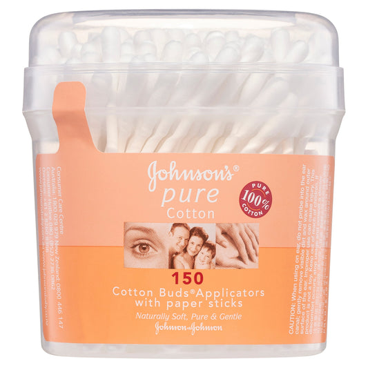 Johnson's Pure Cotton Buds 150 Pack - Cutprice Online