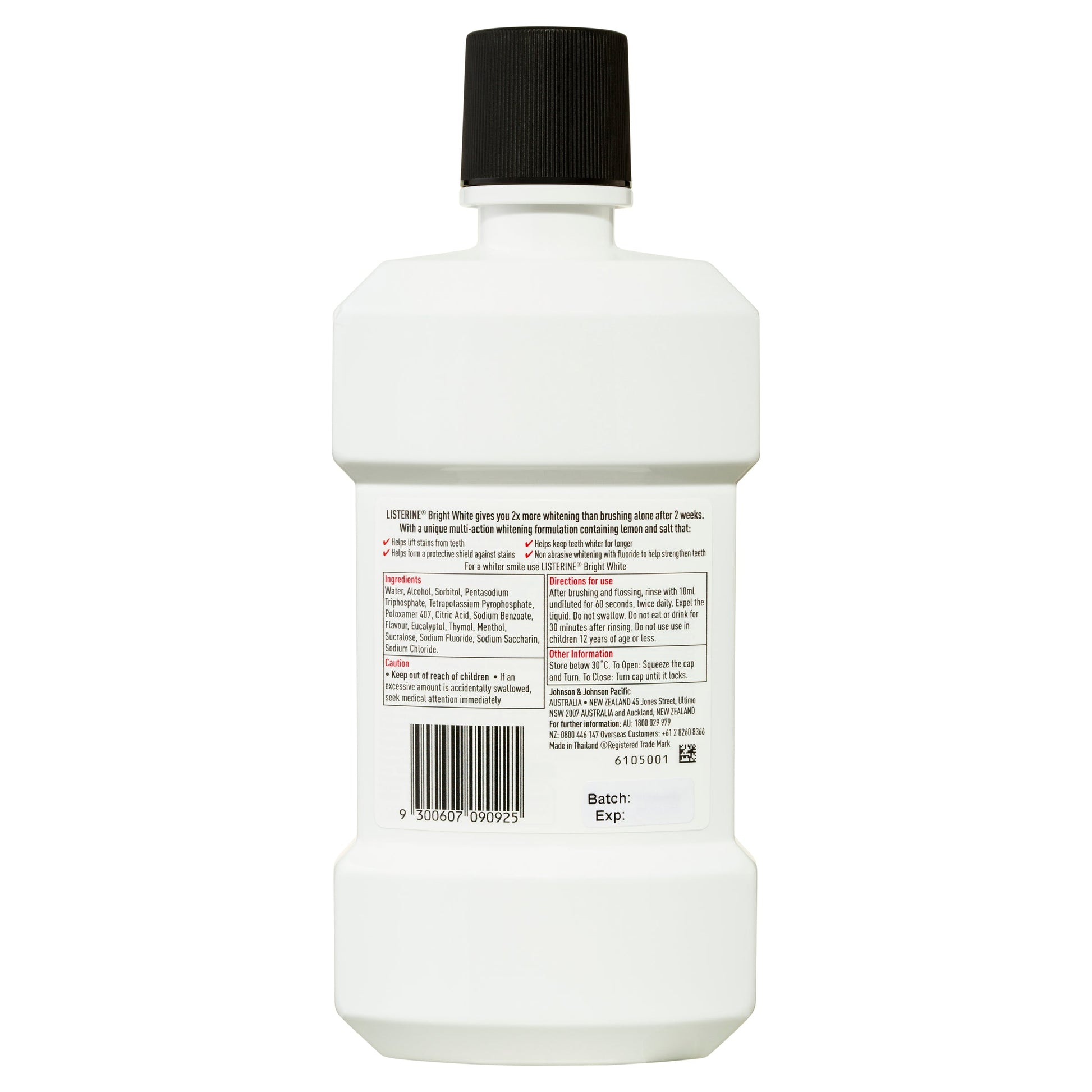 Listerine Bright White Mouthwash 500ml - Cutprice Online
