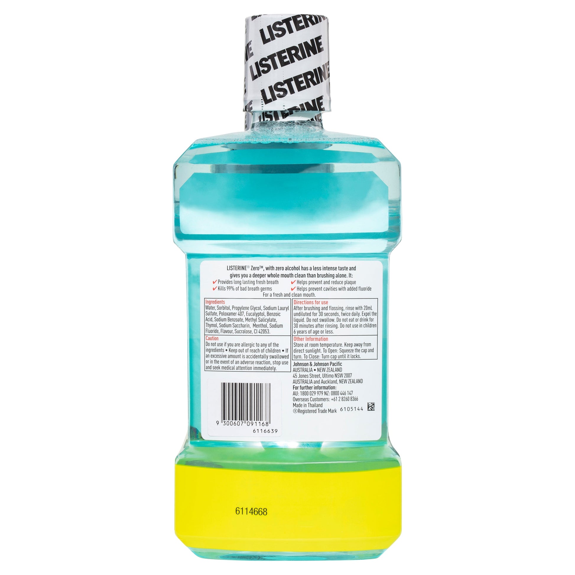 Listerine Zero Alcohol Mouthwash 1 Litre + 500ml Value Pack - Cutprice Online