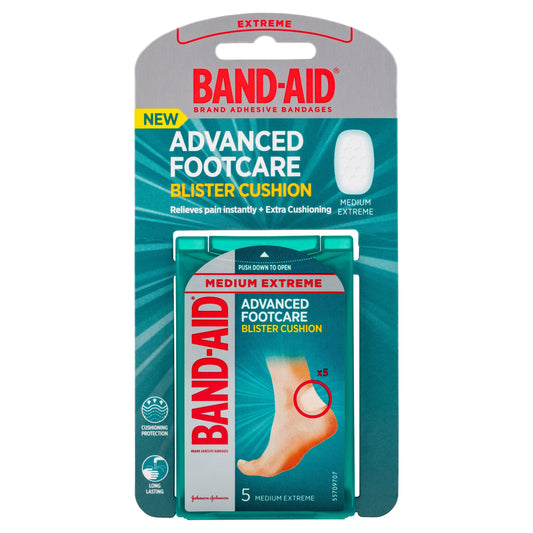 Band-aid Advanced Footcare Blister Cushions Medium 5 Pack - Cutprice Online