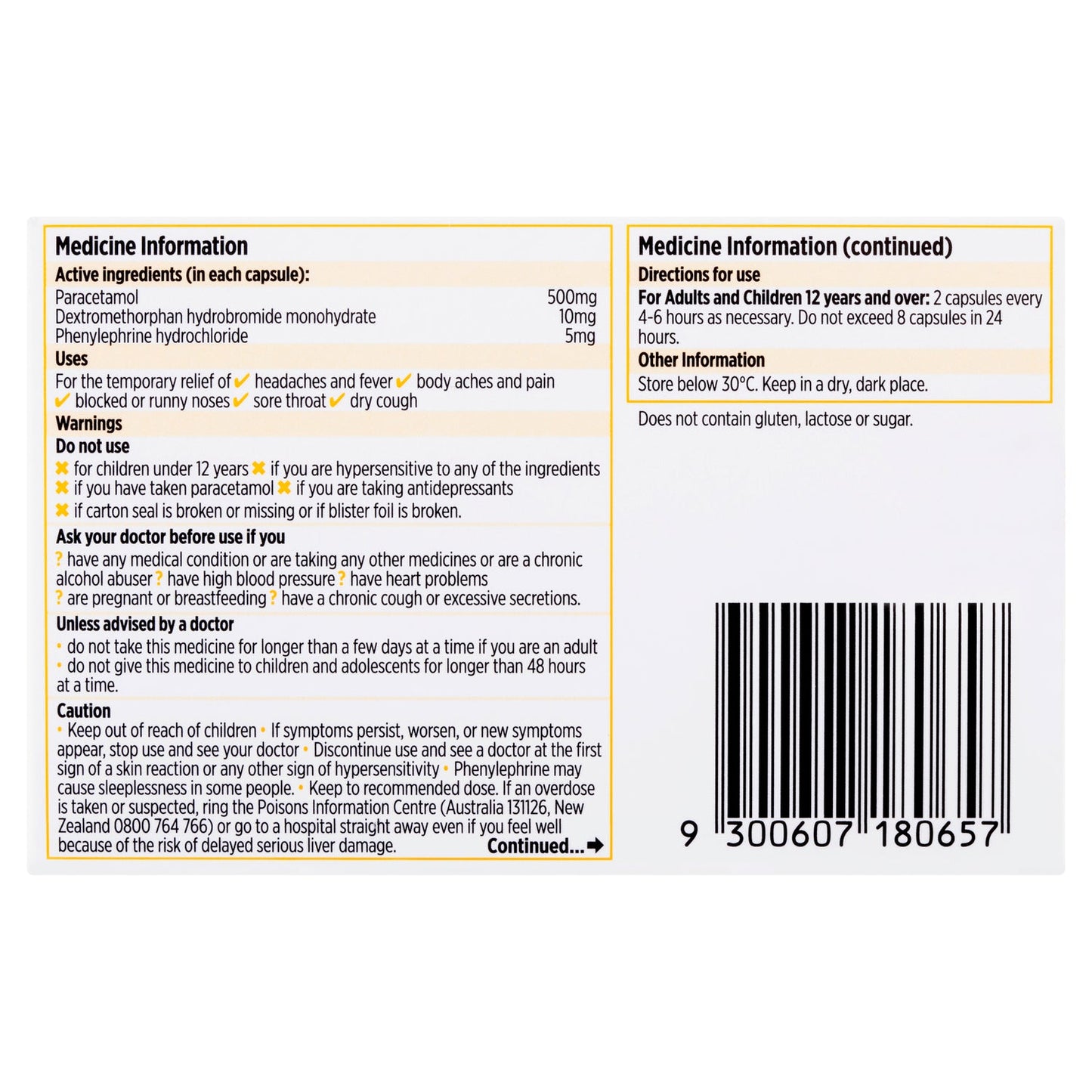 Codral Cold & Flu + Dry Cough 24 Capsules - Cutprice Online