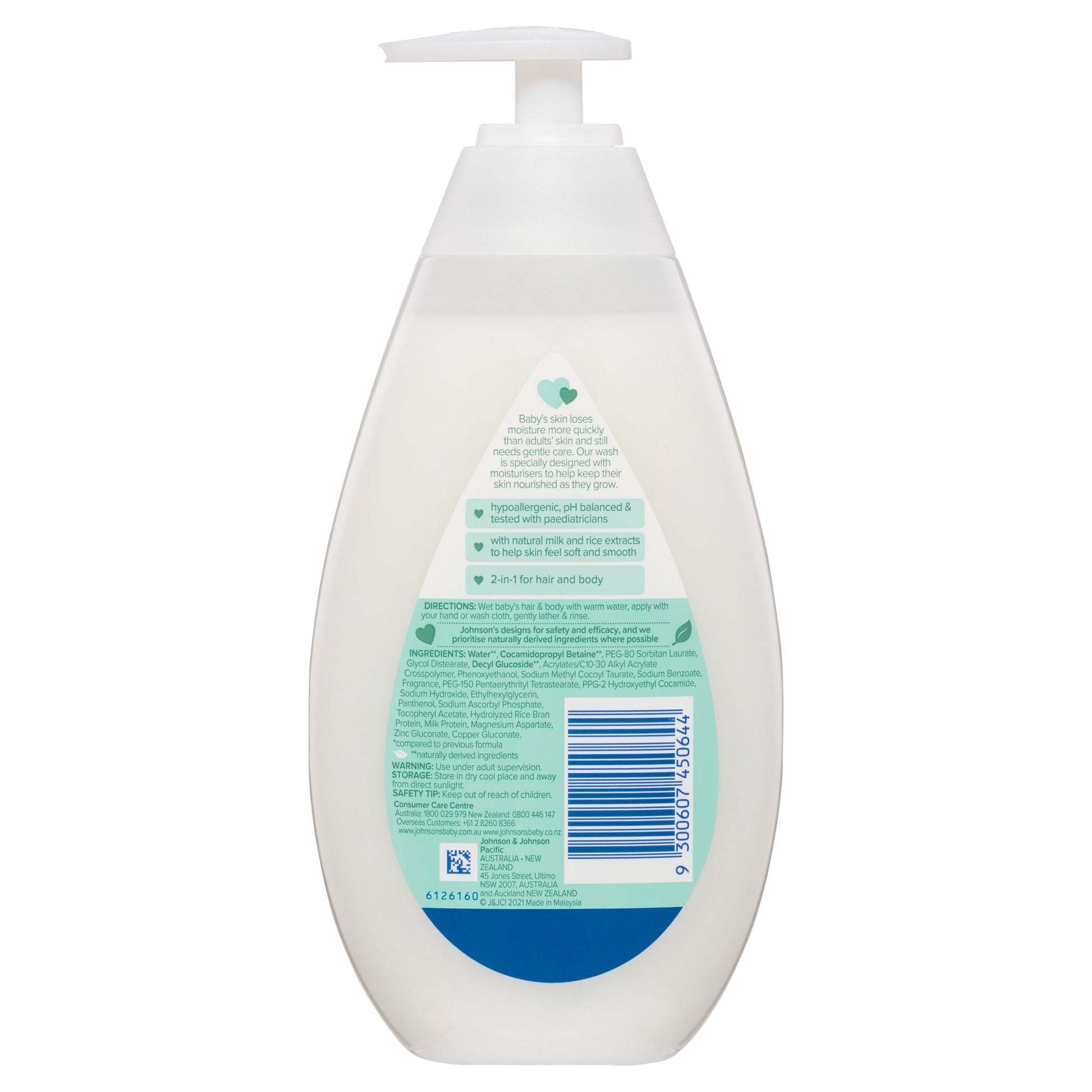 Johnsons Baby Bath Milk & Rice 500mL - Cutprice Online