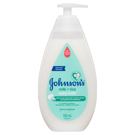 Johnsons Baby Bath Milk & Rice 500mL - Cutprice Online