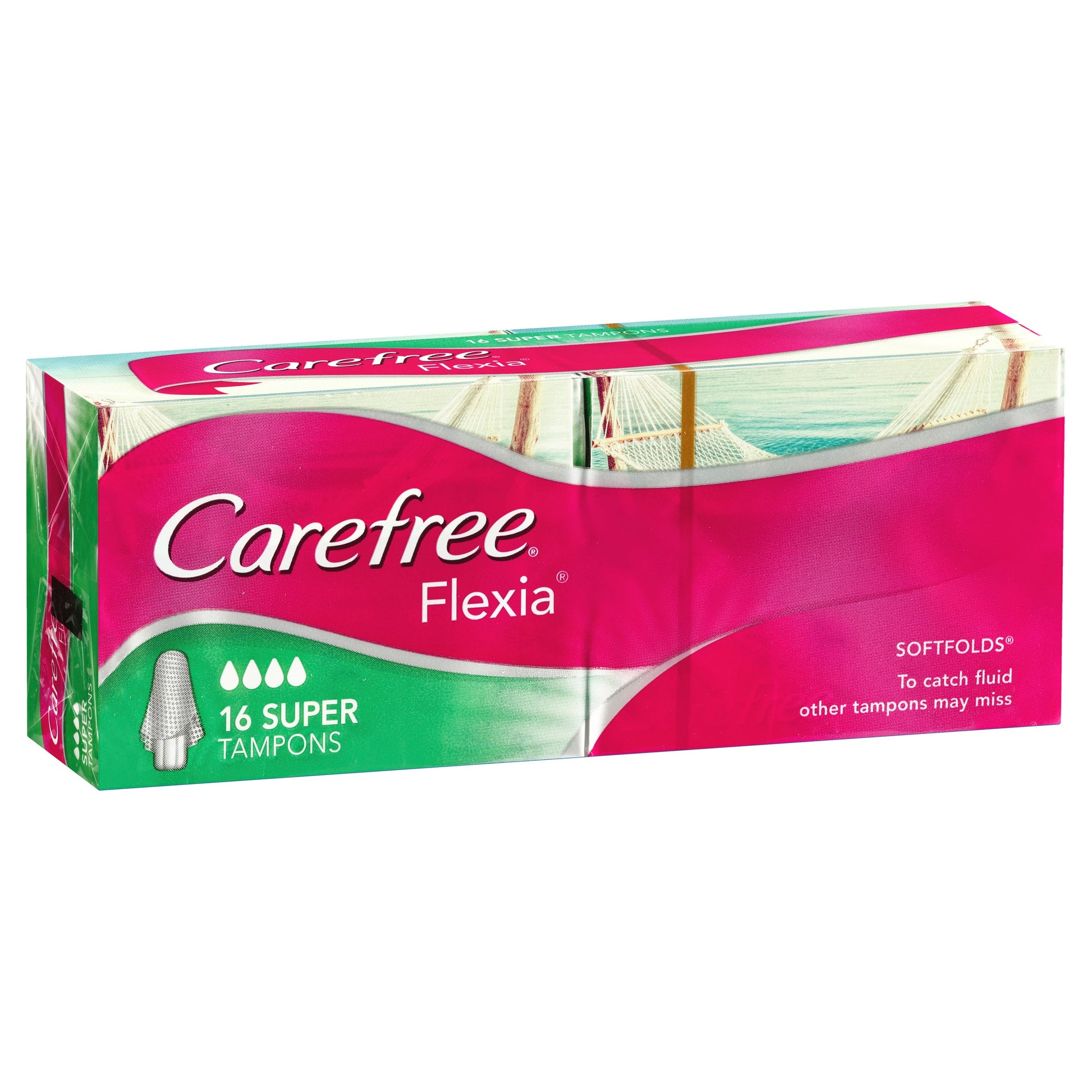 Carefree Tampons Flexia Super With Wings 16 Pack - Cutprice Online