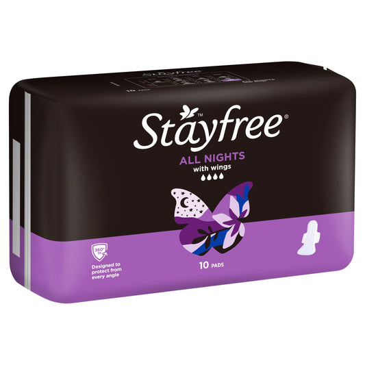 Stayfree All Nights Extra Long with Wings Pads 10 Pack - Cutprice Online