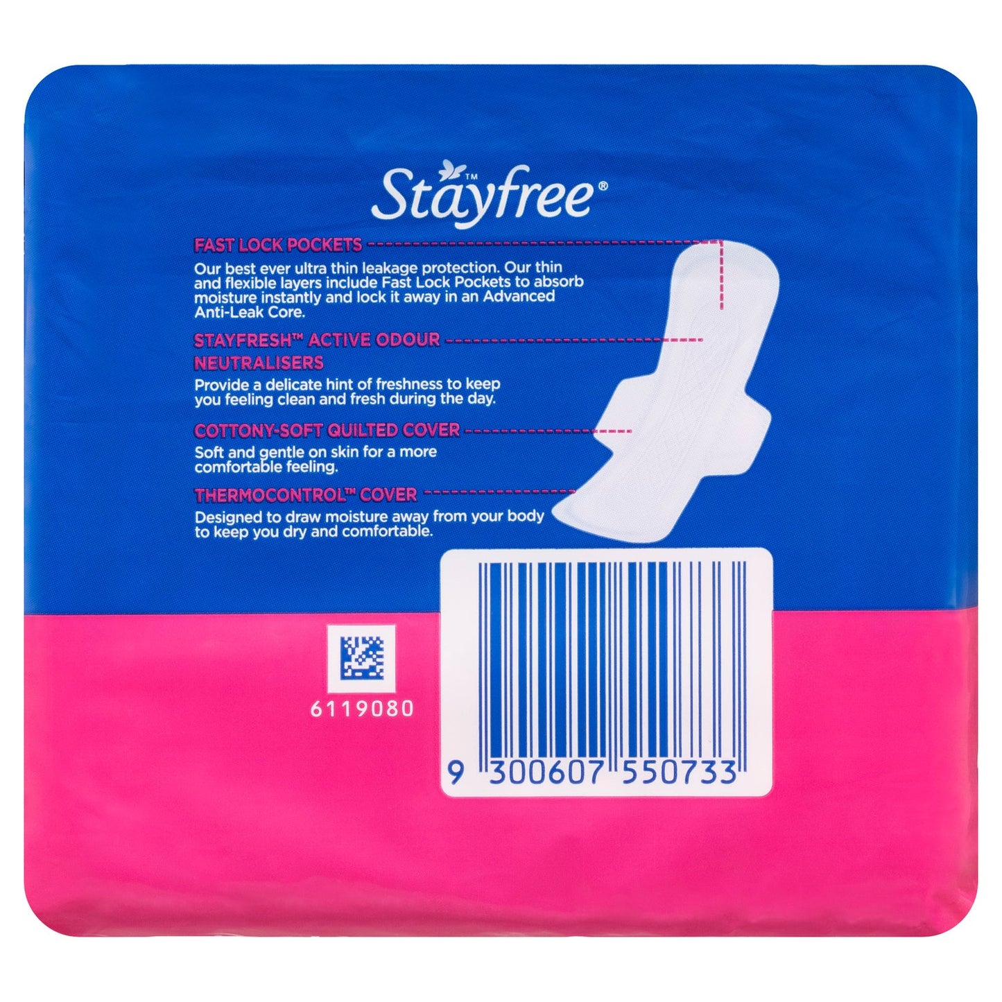 Stayfree Ultra Thin Super Wing 12PK - Cutprice Online