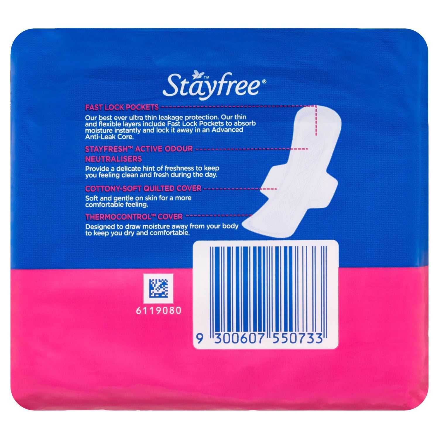 Stayfree Ultra Thin Super Wing 12PK - Cutprice Online