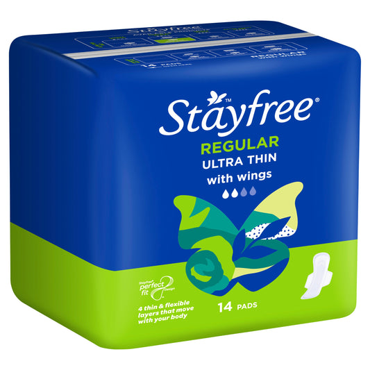 Stayfree Pads Regular With Wings 14PK - Cutprice Online