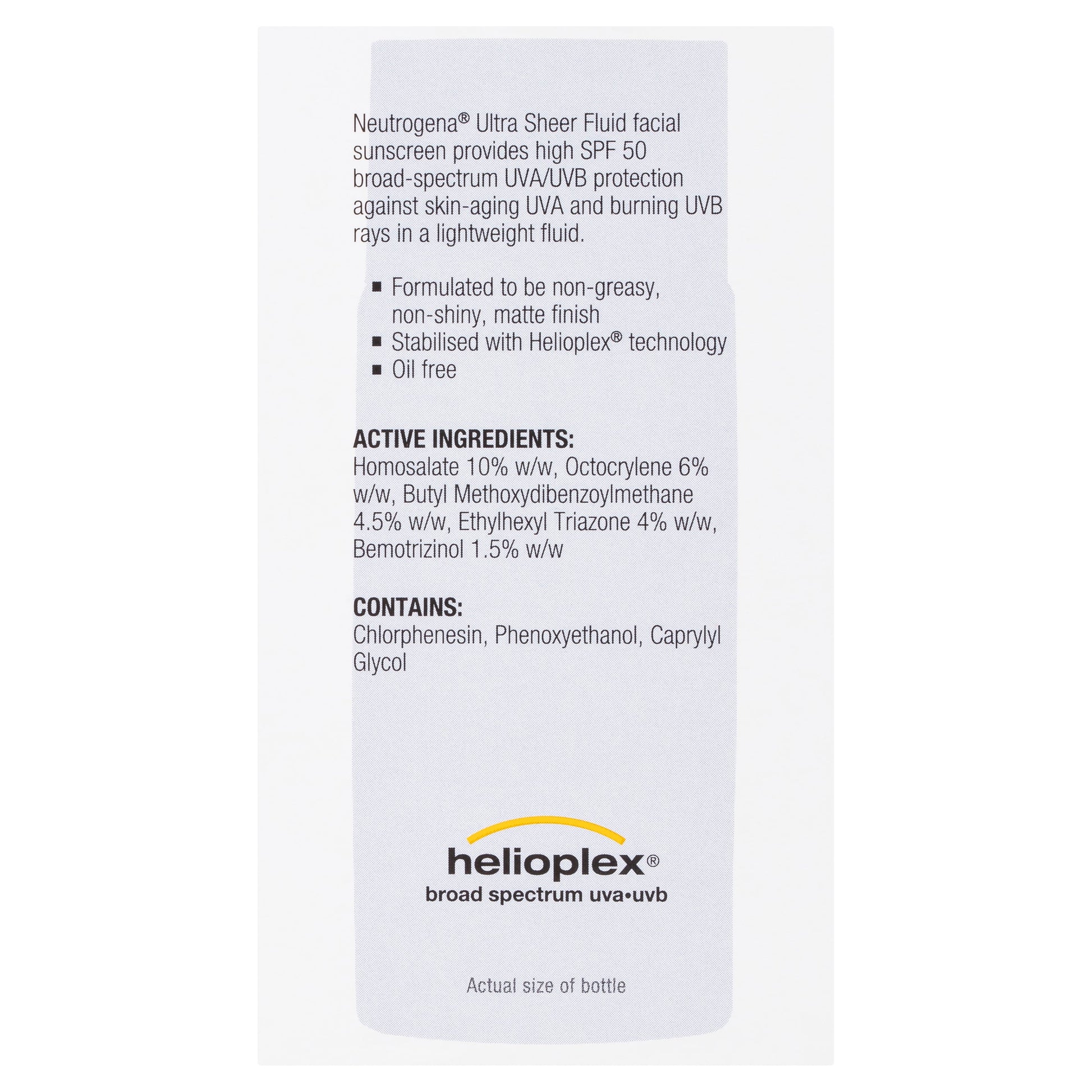 Neutrogena SPF 50+ Ultra Sheer Fluid 40ml - Cutprice Online