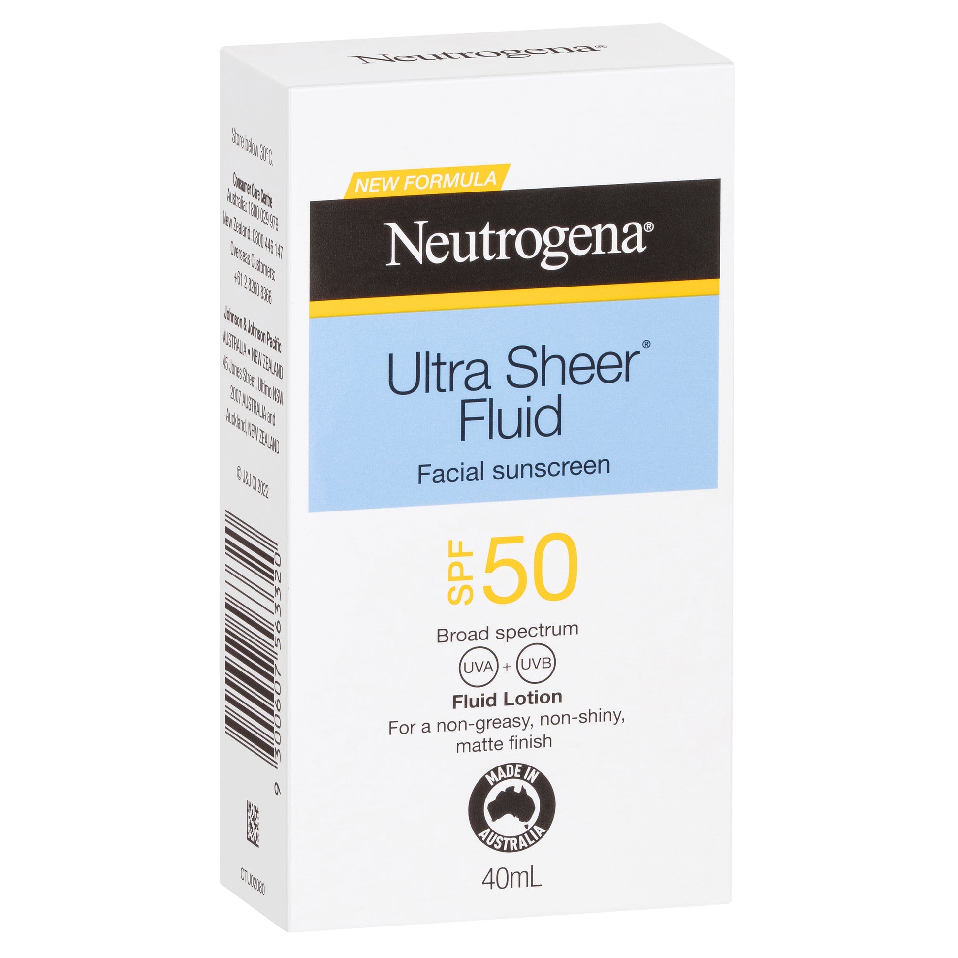 Neutrogena SPF 50+ Ultra Sheer Fluid 40ml - Cutprice Online