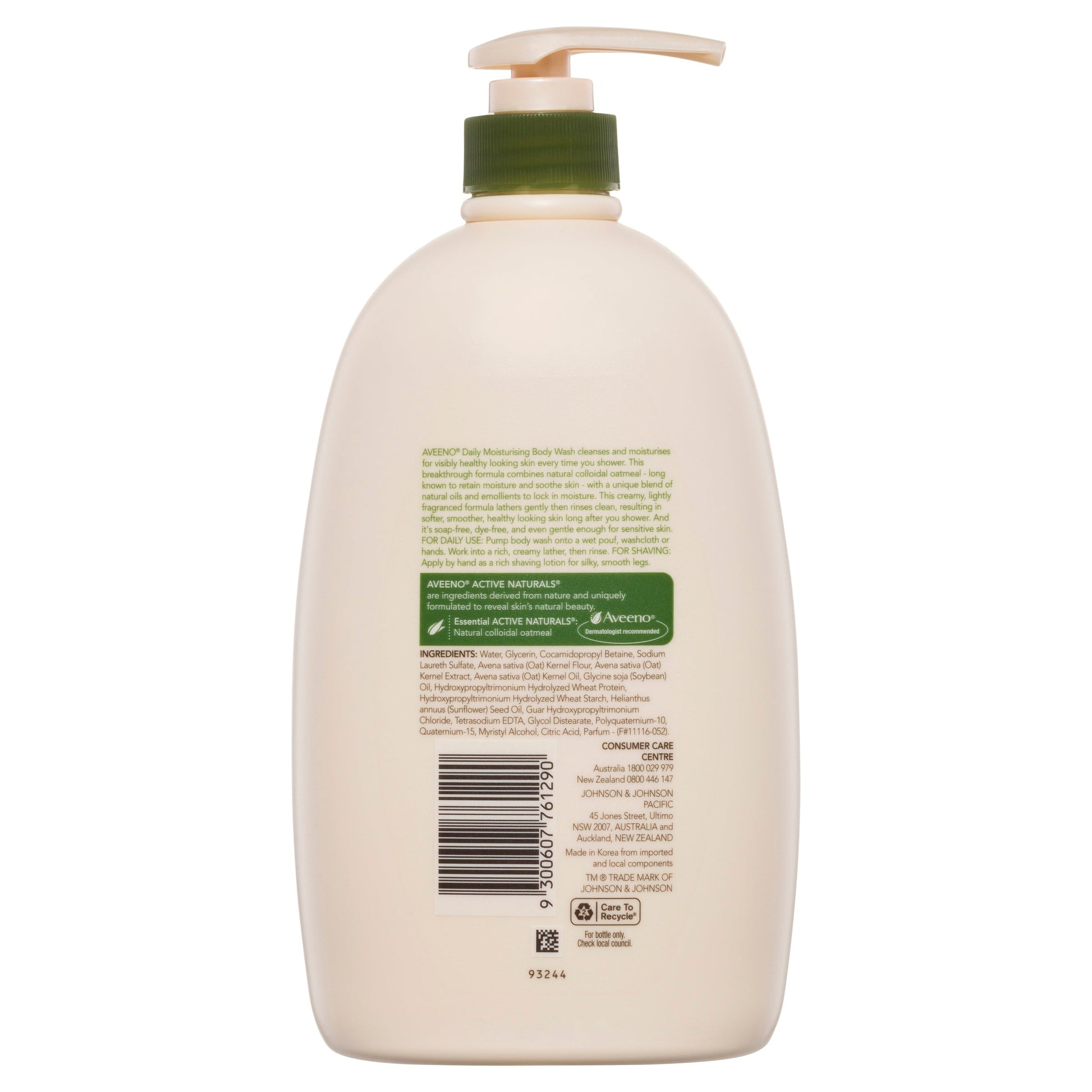 Aveeno Active Naturals Daily Moisturising Body Wash 1 Litre - Cutprice Online