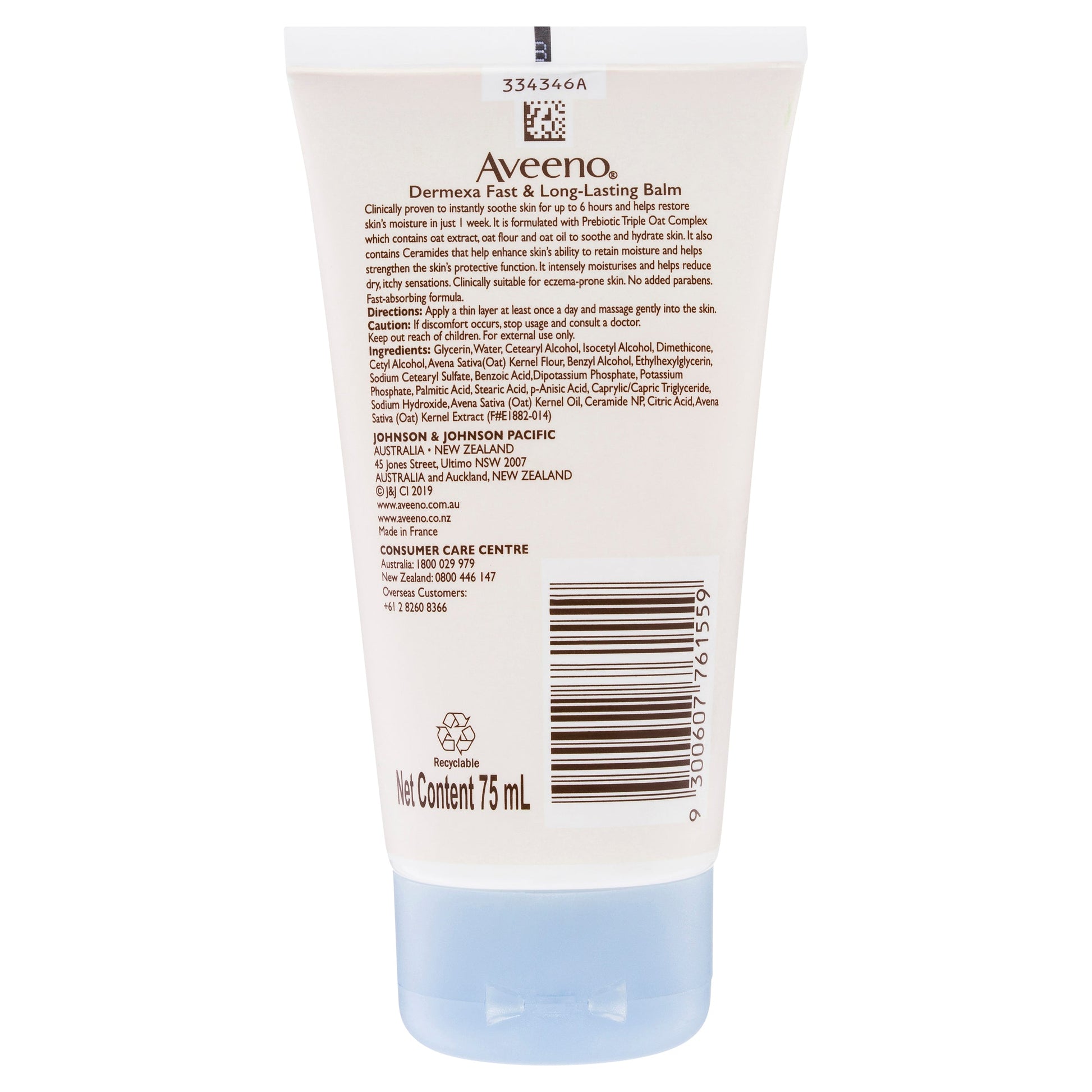 Aveeno Dermexa Fast & Long Lasting Balm 75ml - Cutprice Online