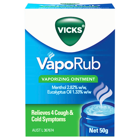 Vicks VapoRub Ointment Decongestant Chest Rub 50g - Cutprice Online
