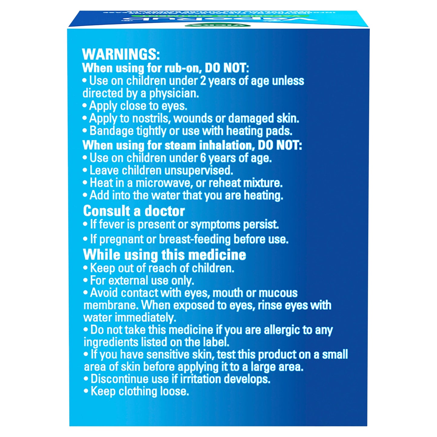 Vicks VapoRub Ointment Decongestant Chest Rub 100g - Cutprice Online