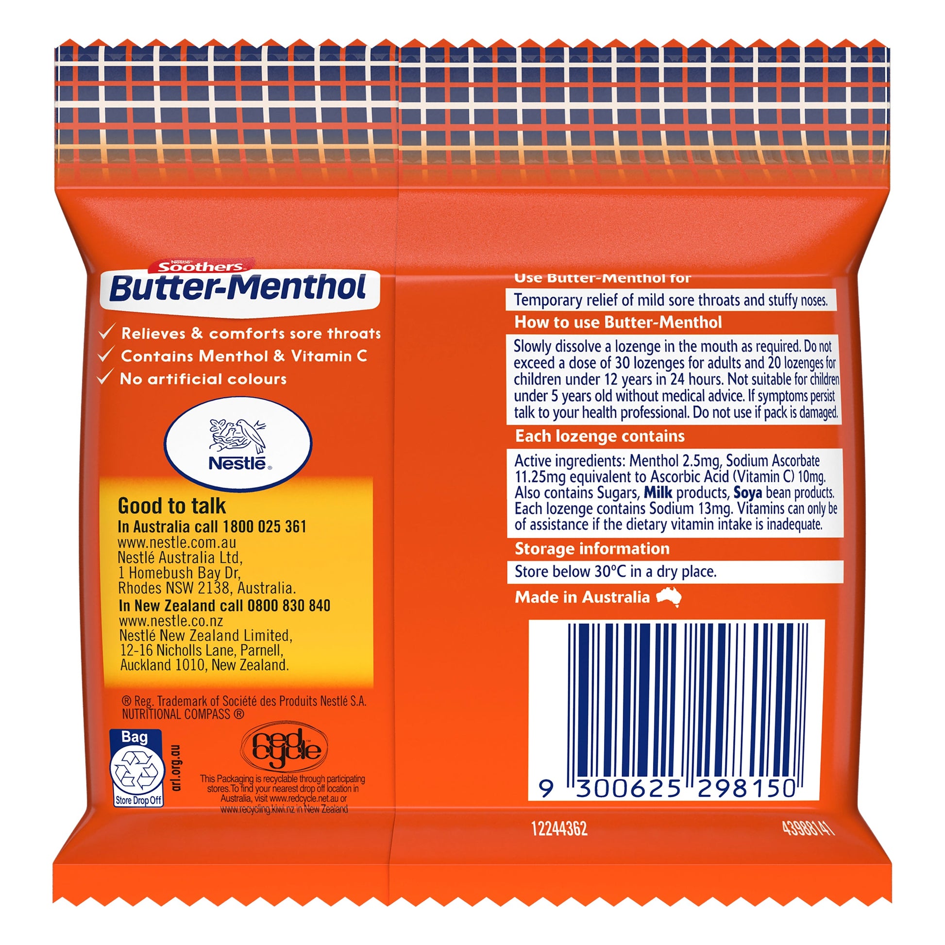 Allens Butter Menthol 3x10 Lozenge Multipack - Cutprice Online