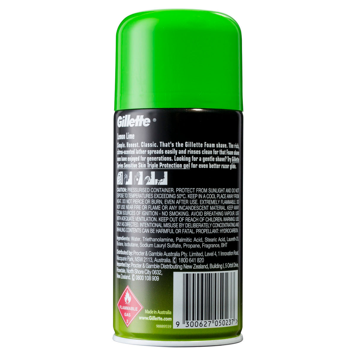 Gillette Shave Foam Lemon-Lime 250g - Cutprice Online
