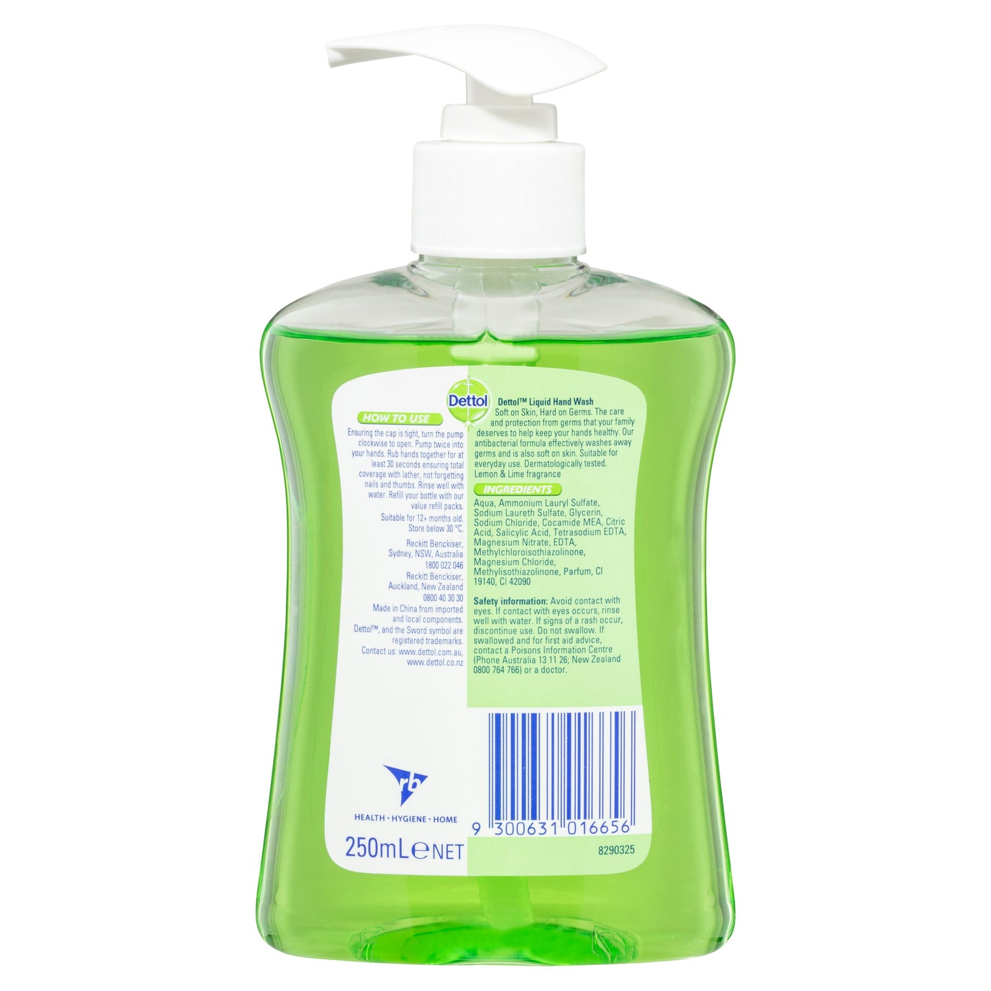 Dettol Lemon & Lime Antibacterial Hand Wash Pump 250ml - Cutprice Online