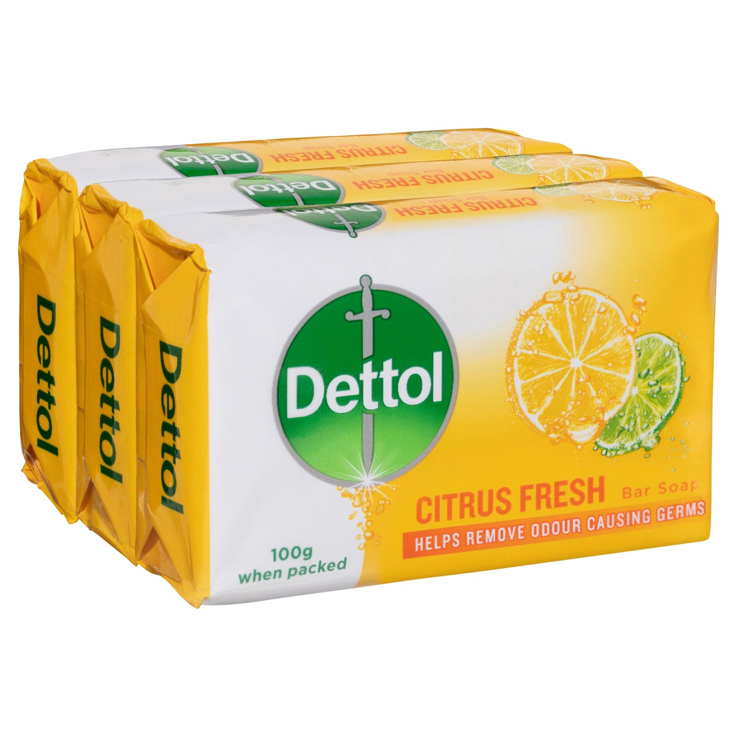 Dettol Citrus Fresh Bar Soap 100g 3PK - Cutprice Online
