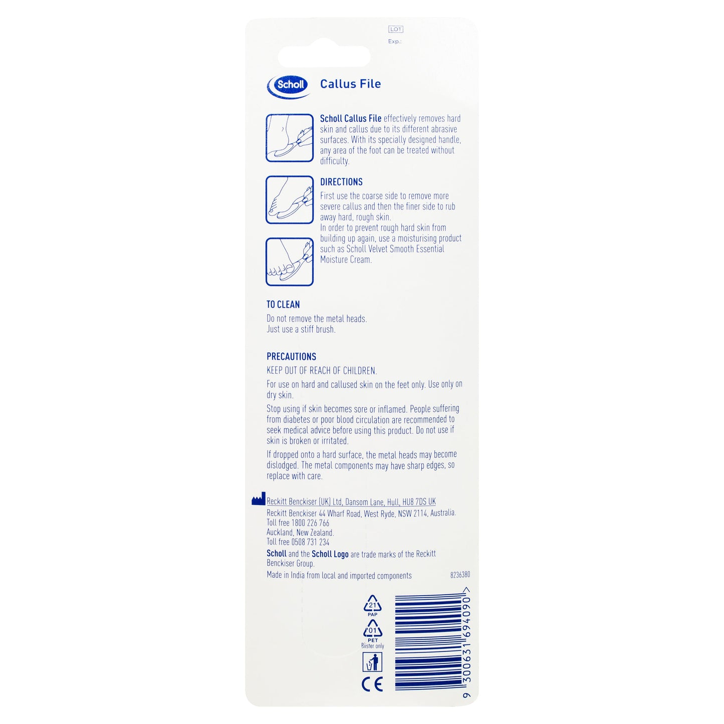 Scholl Callous Hard Skin Manual File - Cutprice Online
