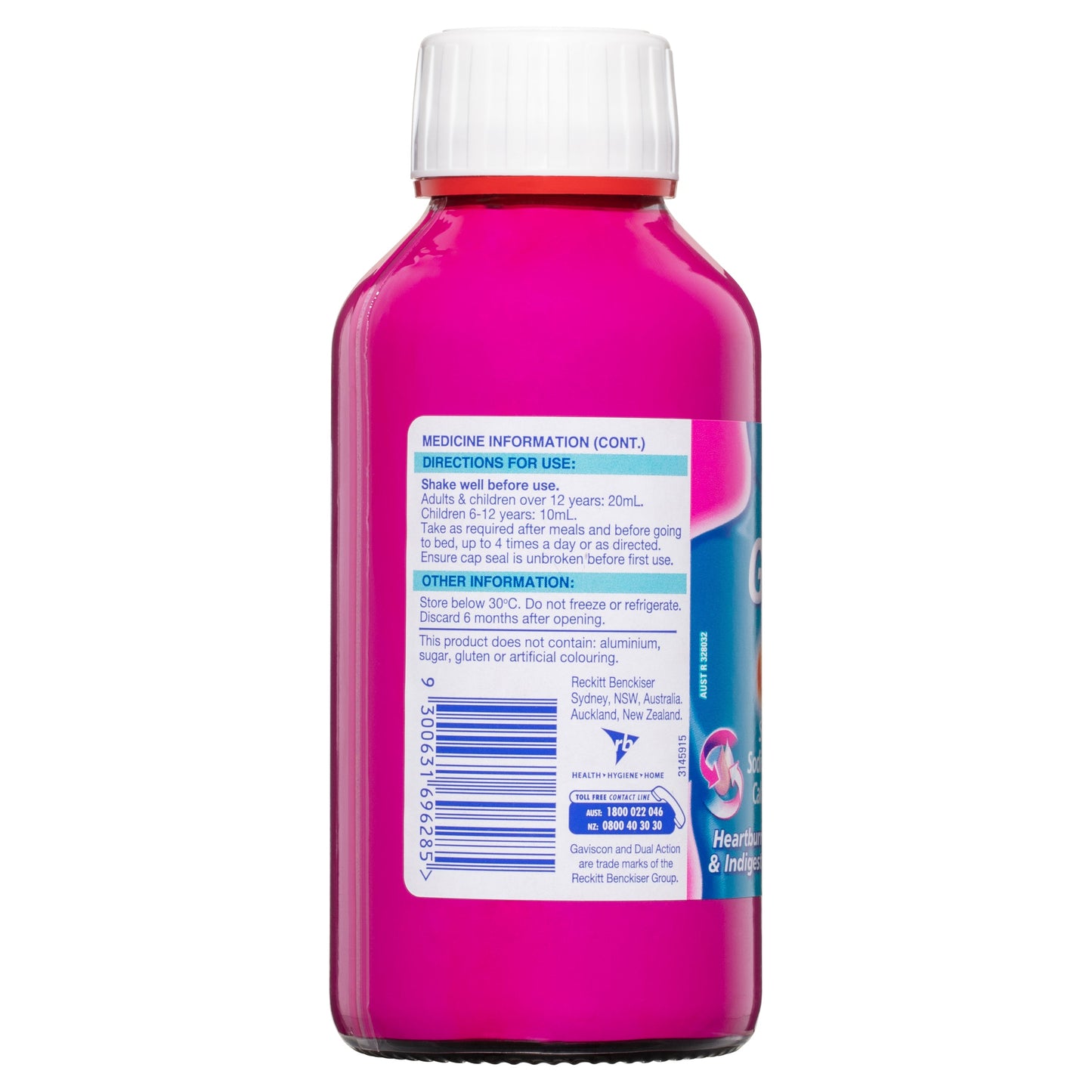 Gaviscon Dual Action Liquid Mixed Berry 300ml - Cutprice Online
