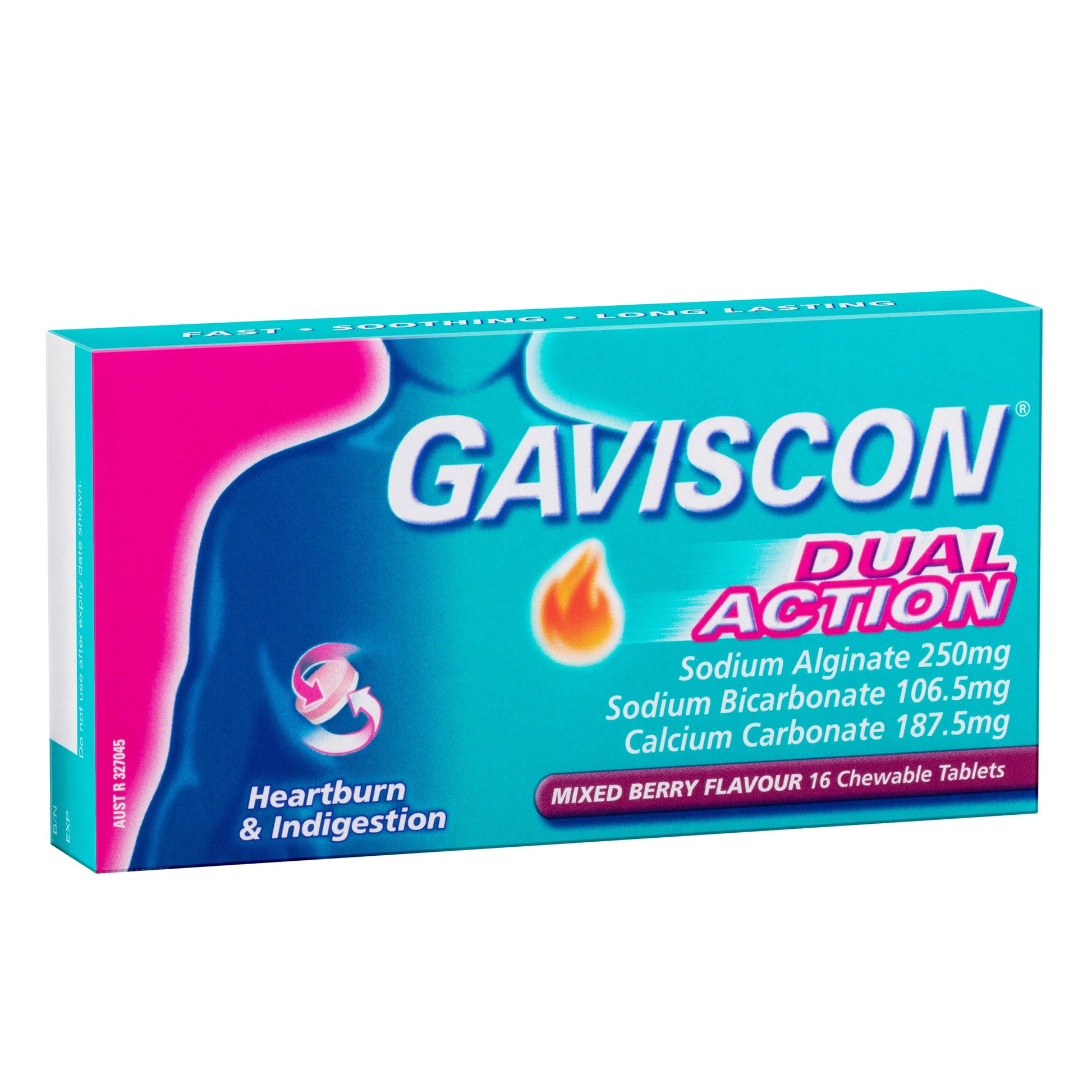 Gaviscon Dual Action Heartburn and Indigestion Relief Mixed Berry 16PK - Cutprice Online