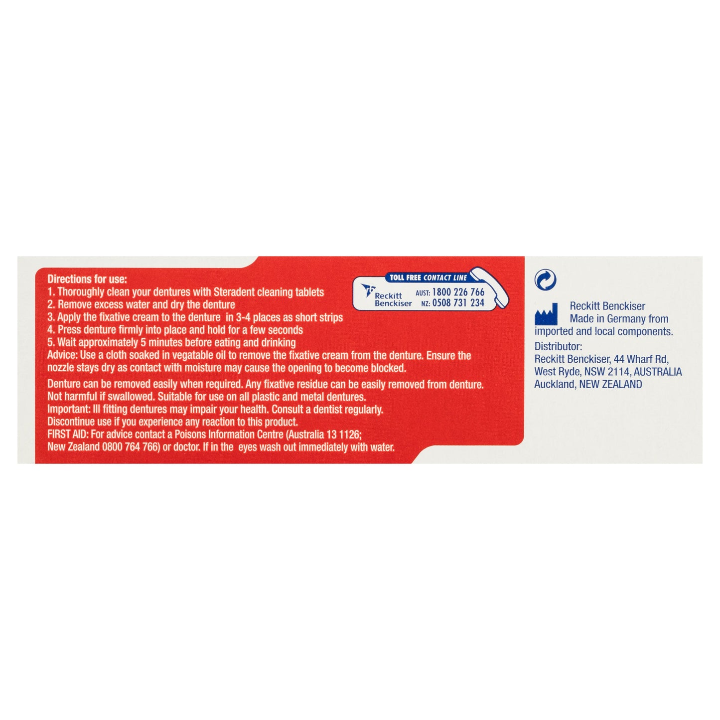 Steradent Ultra 3 Fixative Cream - 40g - Cutprice Online