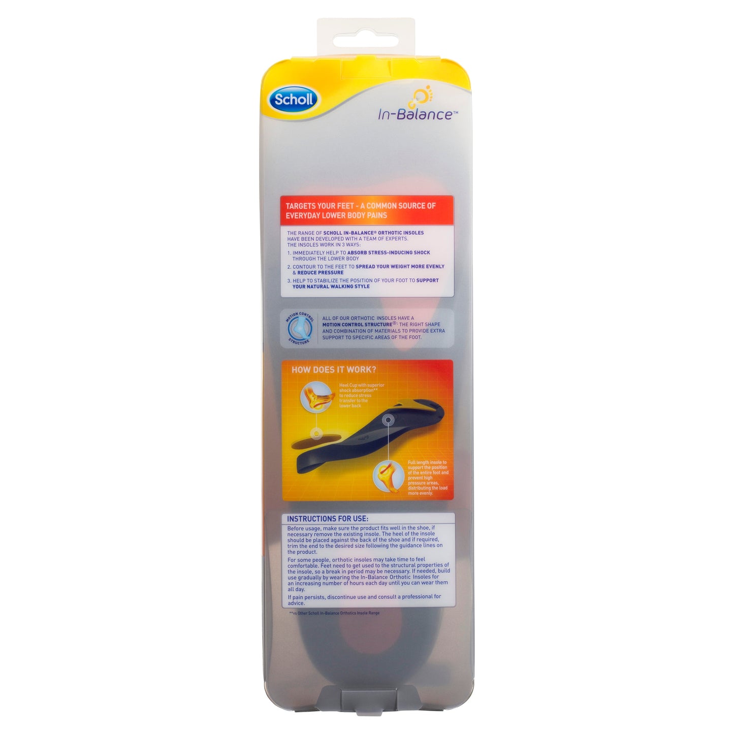 Scholl In Balance Lower Back Orthotic Insole Large - Cutprice Online