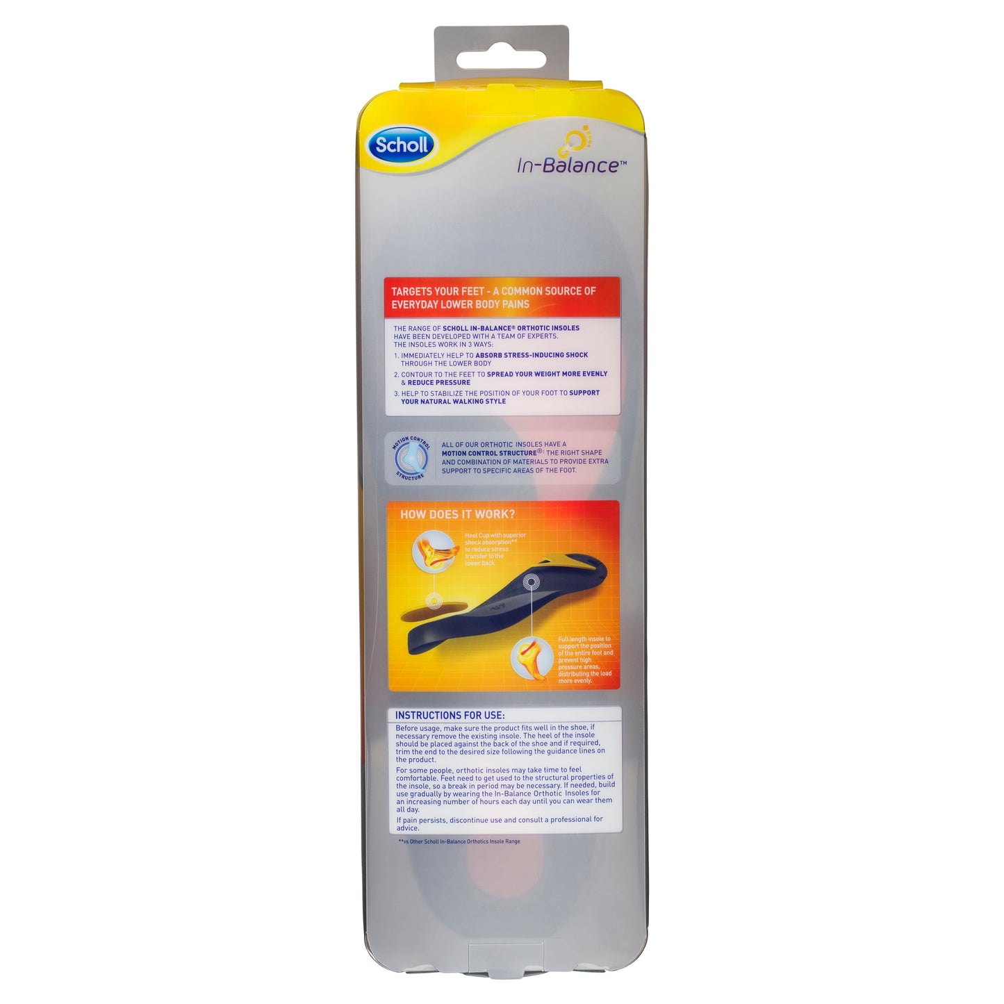 Scholl In Balance Lower Back Orthotic Insole Medium - Cutprice Online
