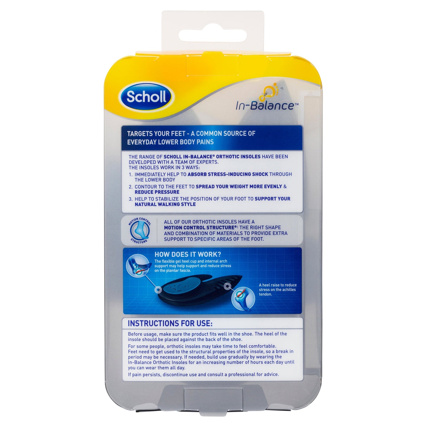 Scholl In Balance Heel and Ankle Orthotic Insole Medium - Cutprice Online