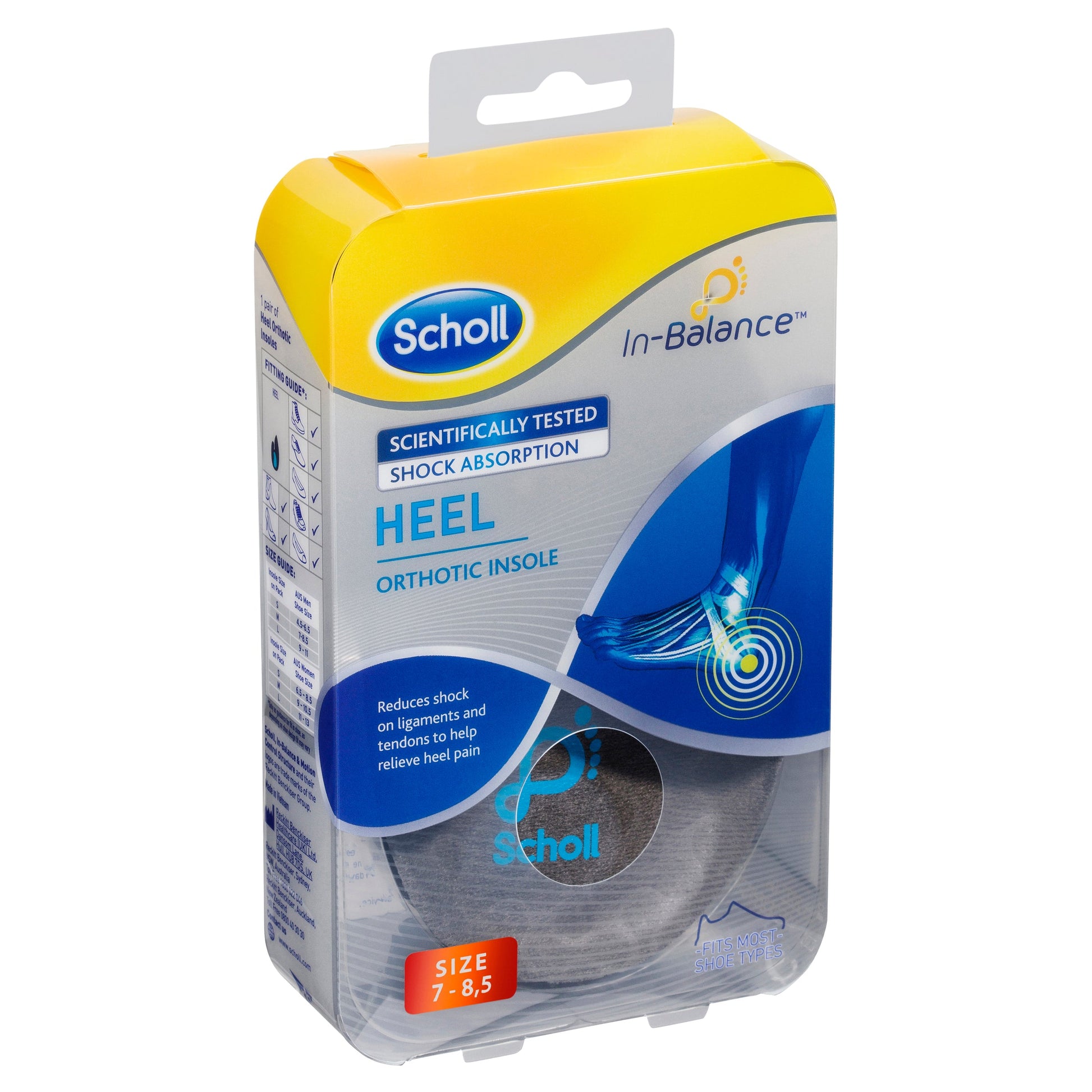 Scholl In Balance Heel and Ankle Orthotic Insole Medium - Cutprice Online