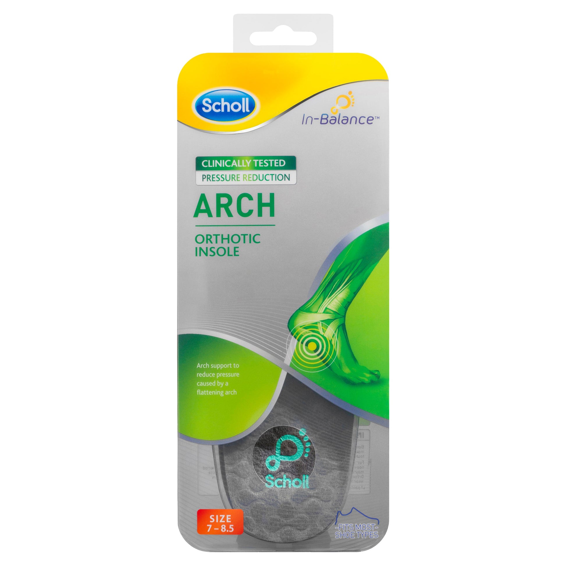 Scholl In Balance Ball of Foot & Arch Orthotic Insole Medium - Cutprice Online
